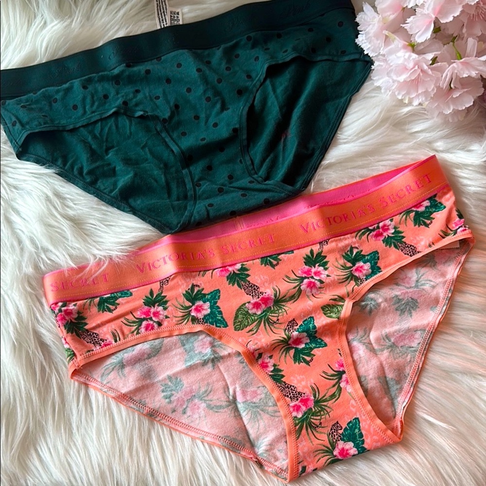 Victoria's Secret Pink and Green Panty Set Intimates & Sleepwear
